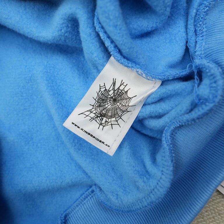 Sp5der OG Web V2 Hoodie Dusty Blue - 9