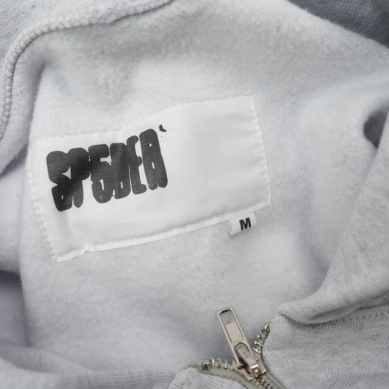 Sp5der Atlanta Full Zip Hoodie Heather Grey - 3