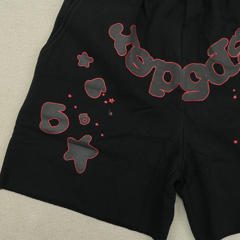Sp5der Beluga Outline Sweatshorts Black - 7