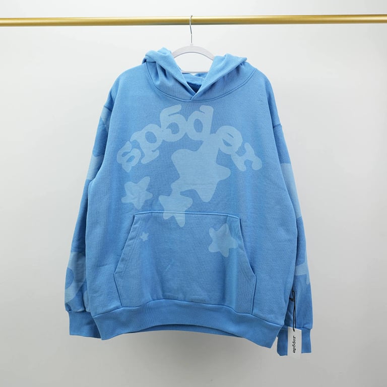 Sp5der Beluga V2 Hoodie Dusty Blue - 3