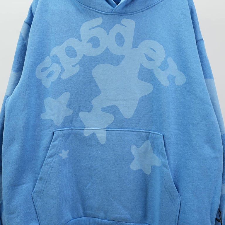 Sp5der Beluga V2 Hoodie Dusty Blue - 7