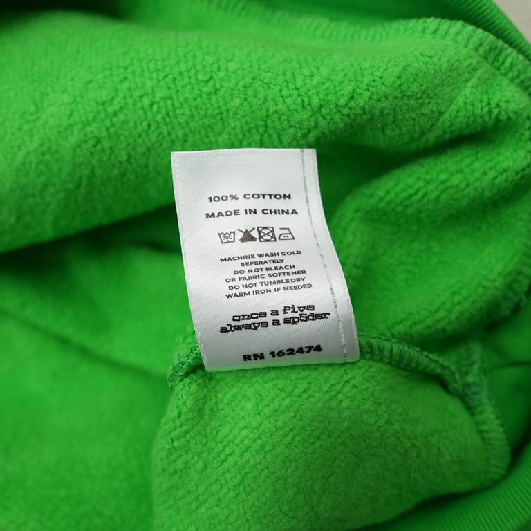 Sp5der Punk V2 Rhinestone Hoodie Bright Green - 10