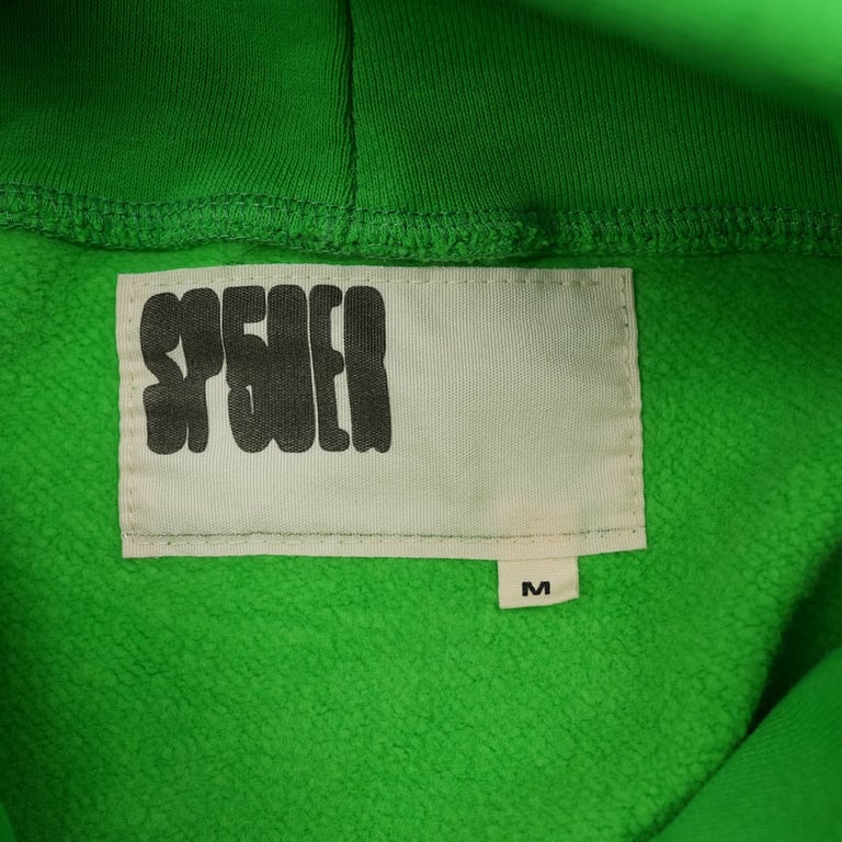 Sp5der Punk V2 Rhinestone Hoodie Bright Green - 12