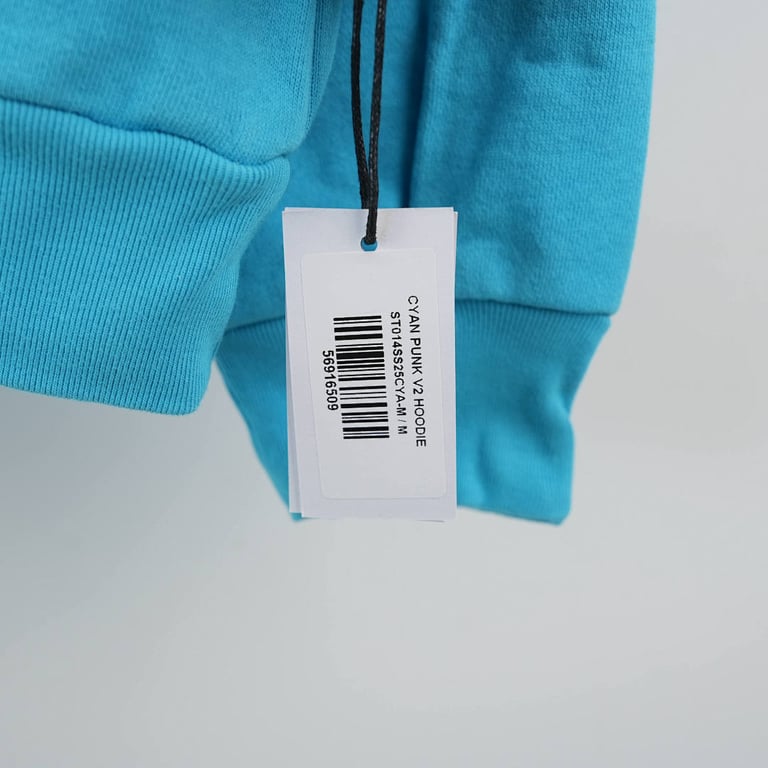 Sp5der Punk V2 Hoodie Cyan - 11