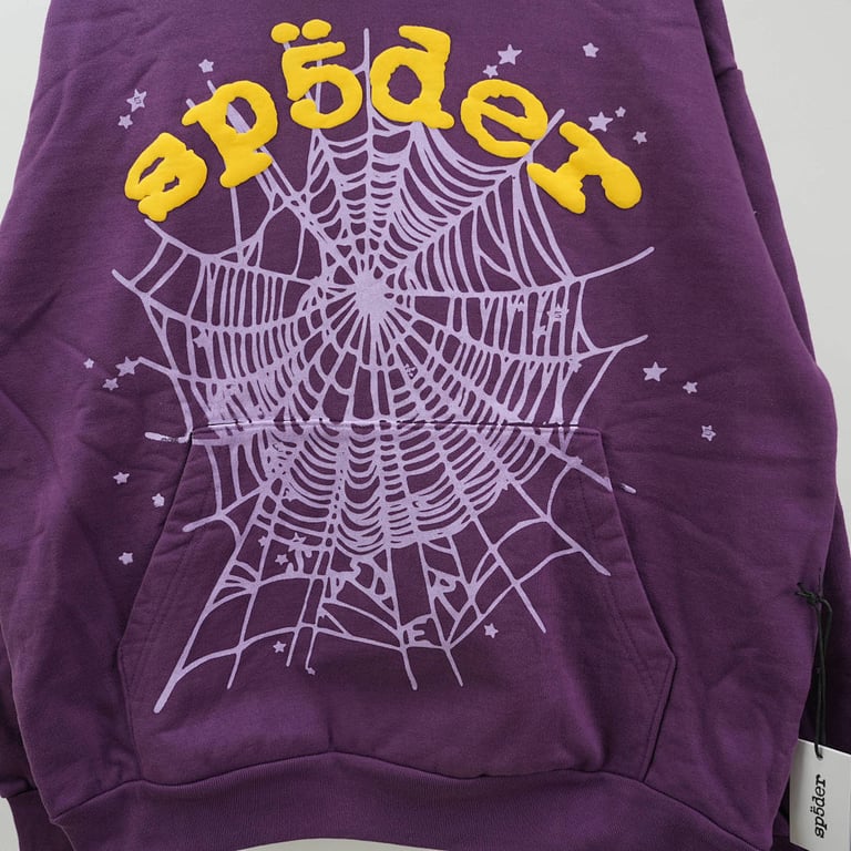 Sp5der Star OG Web V2 Hoodie Purple - 12