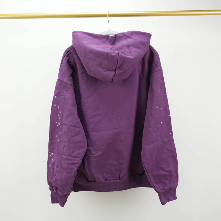Sp5der Star OG Web V2 Hoodie Purple - 14