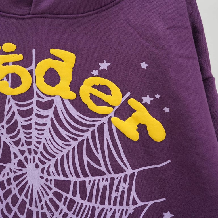Sp5der Star OG Web V2 Hoodie Purple - 5