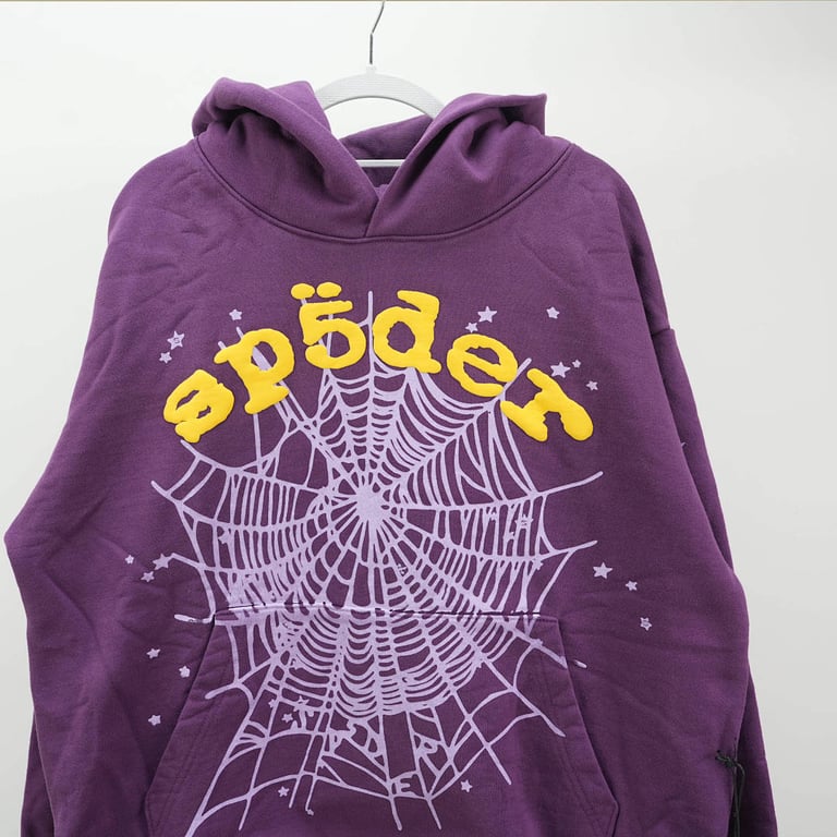 Sp5der Star OG Web V2 Hoodie Purple - 6