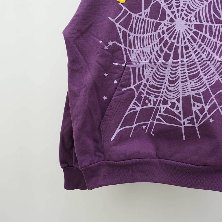 Sp5der Star OG Web V2 Hoodie Purple - 7