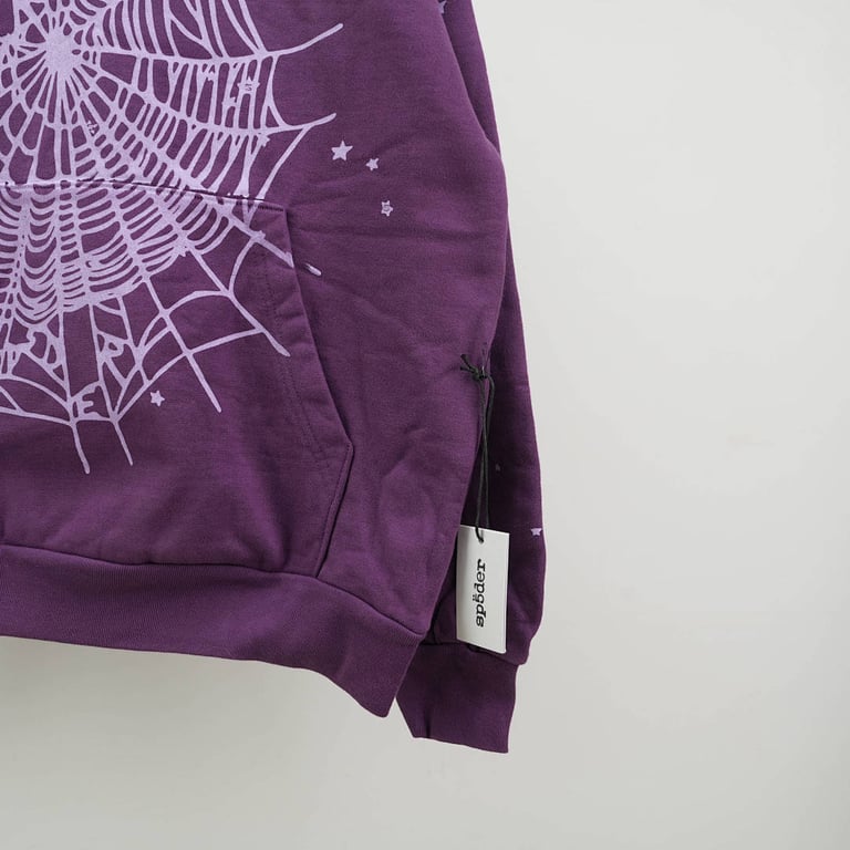 Sp5der Star OG Web V2 Hoodie Purple - 8