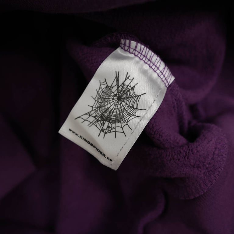 Sp5der Star OG Web V2 Hoodie Purple - 9