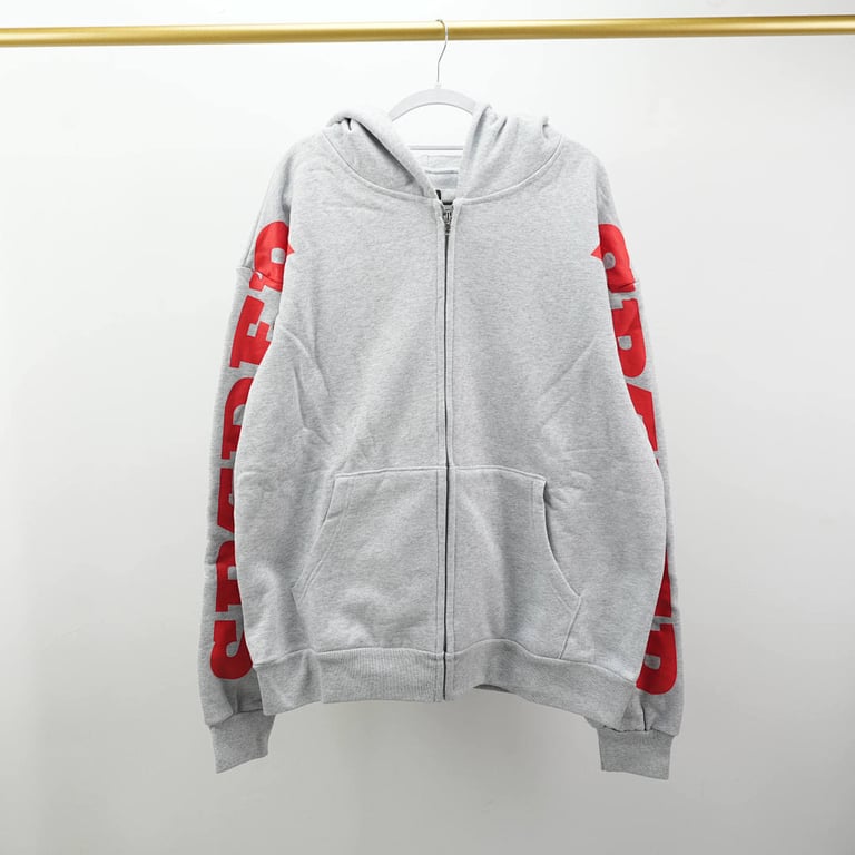 Sp5der MX555 Zip Hoodie Heather Grey - 3