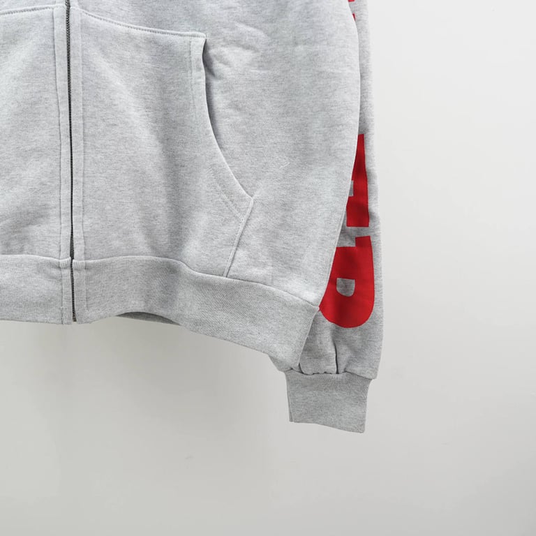 Sp5der MX555 Zip Hoodie Heather Grey - 8