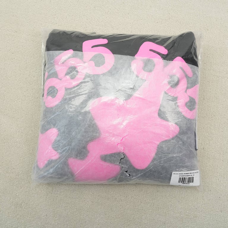 Sp5der Beluga Angel Number Hoodie Black - 2
