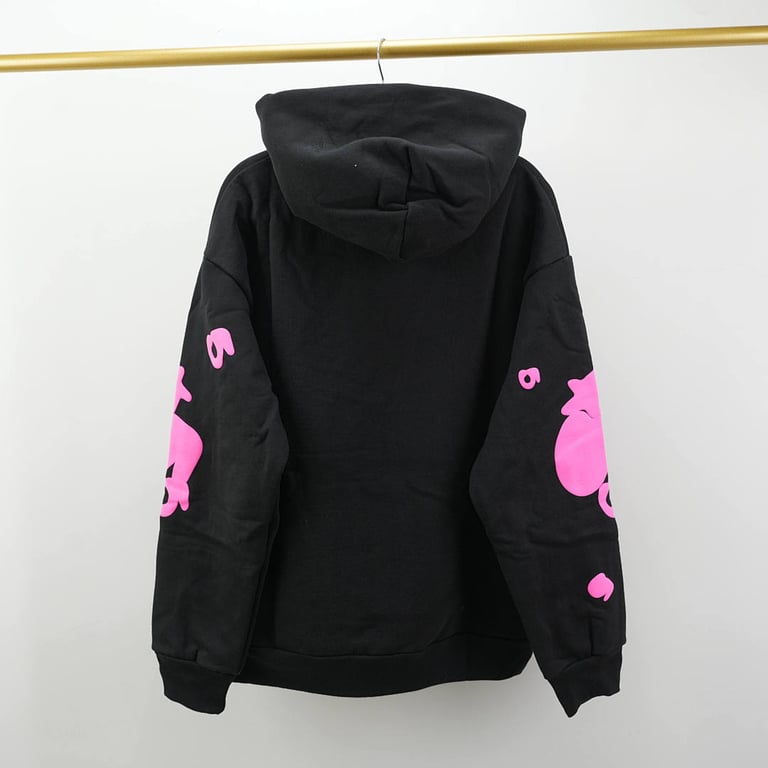 Sp5der Beluga Angel Number Hoodie Black - 12