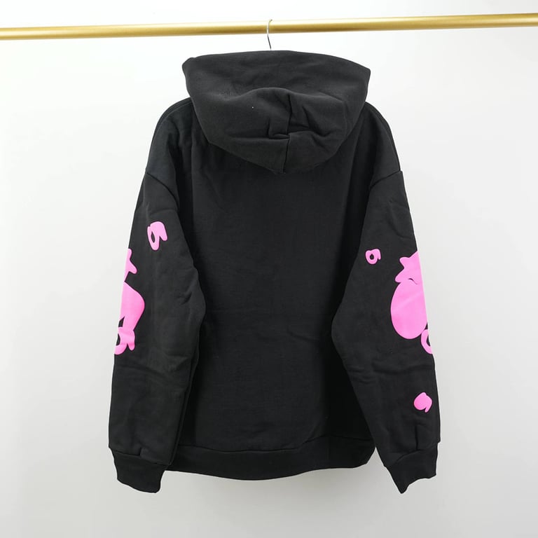 Sp5der Beluga Angel Number Hoodie Black - 13