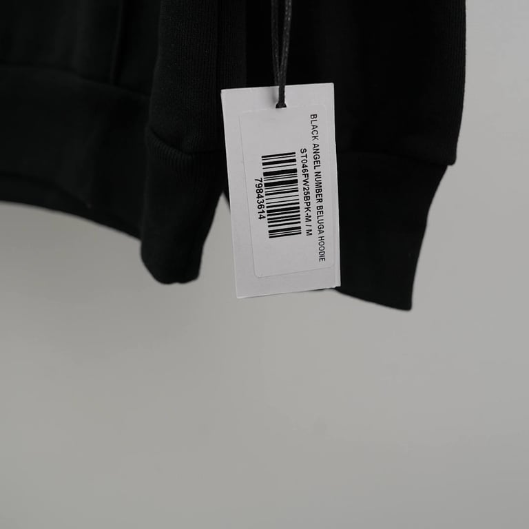 Sp5der Beluga Angel Number Hoodie Black - 14