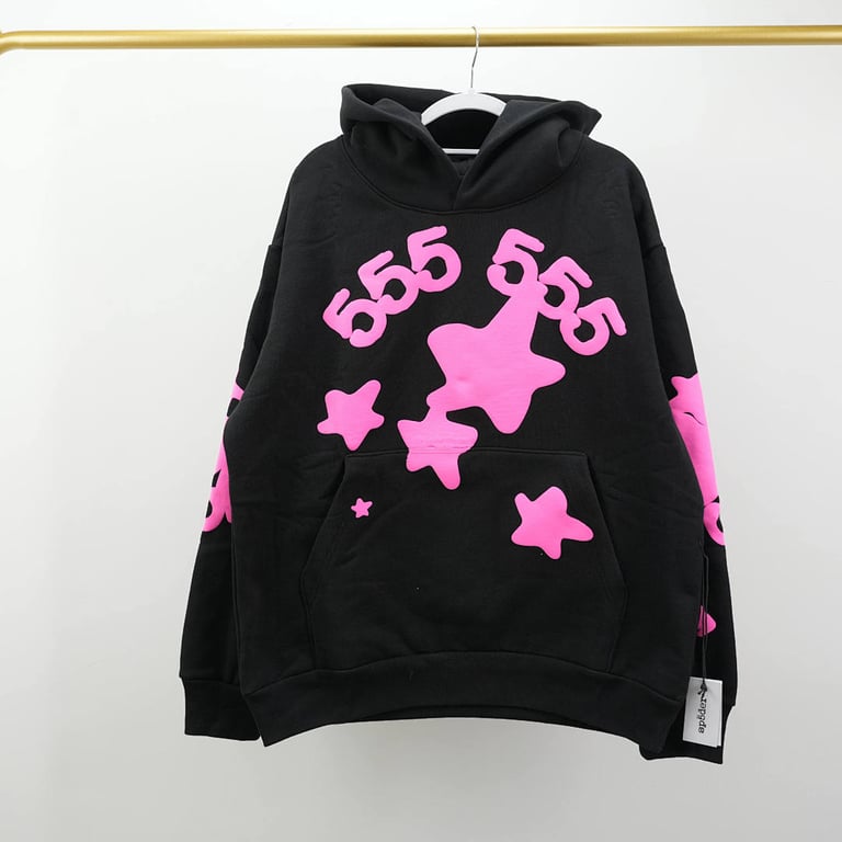 Sp5der Beluga Angel Number Hoodie Black - 3