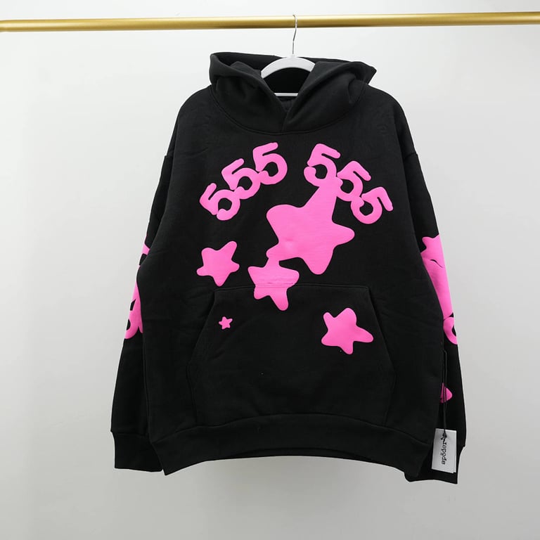 Sp5der Beluga Angel Number Hoodie Black - 4