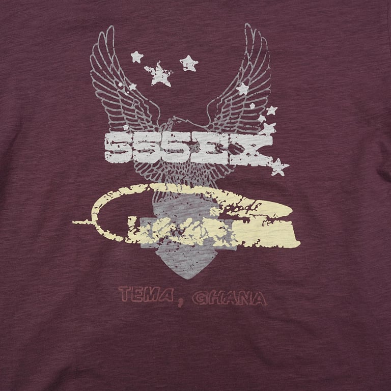 Sp5der 555EX Graphic Tee Burgundy - 4