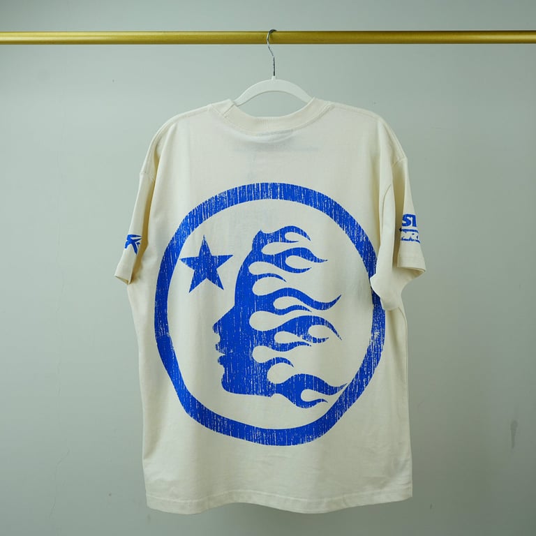 Hellstar Beat Us! T-shirt White/Blue - 11