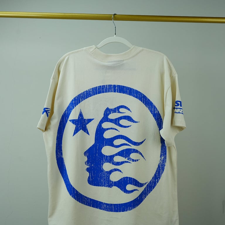 Hellstar Beat Us! T-shirt White/Blue - 12