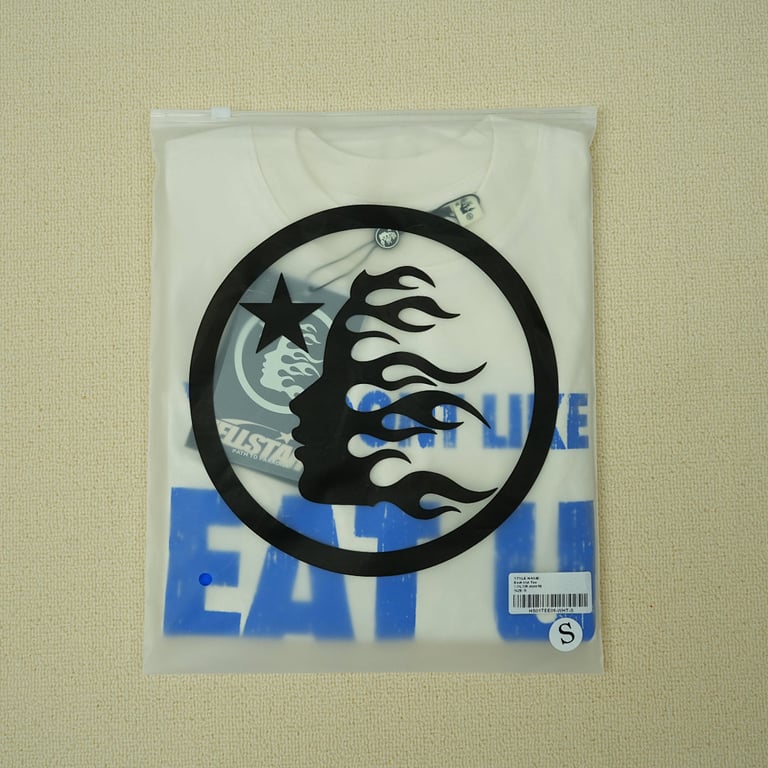 Hellstar Beat Us! T-shirt White/Blue - 16