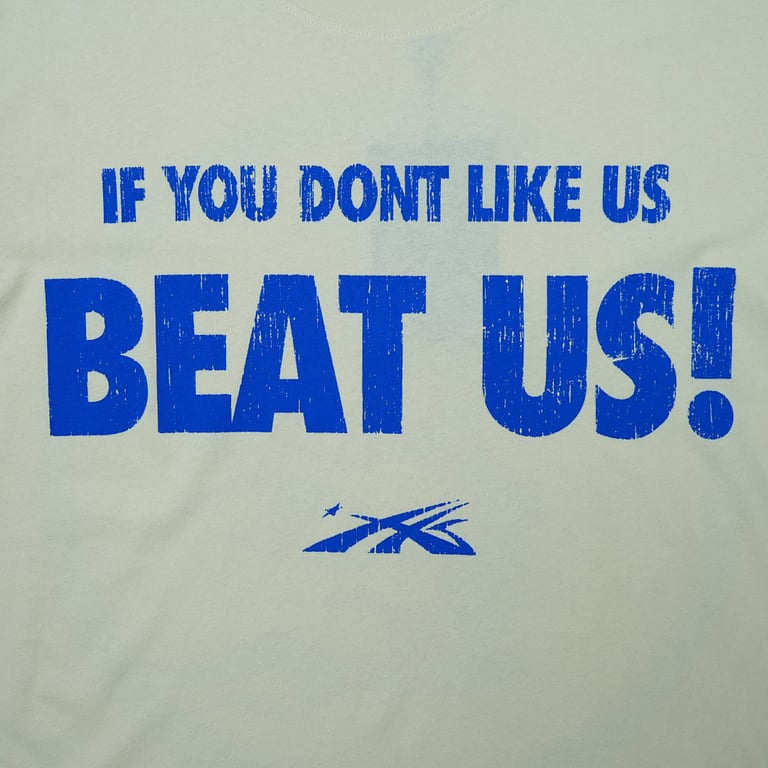 Hellstar Beat Us! T-shirt White/Blue - 19