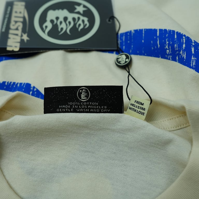 Hellstar Beat Us! T-shirt White/Blue - 30