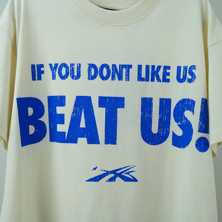 Hellstar Beat Us! T-shirt White/Blue - 4