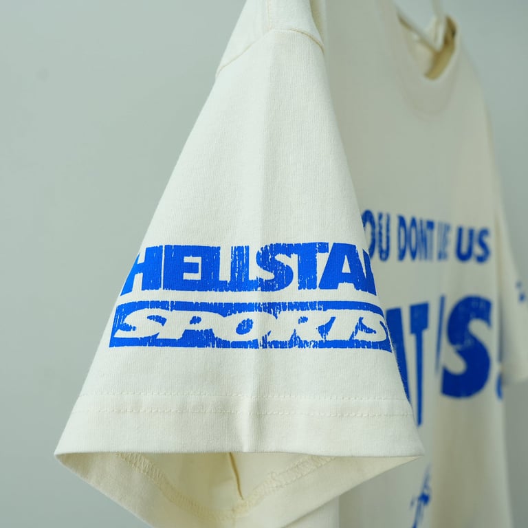 Hellstar Beat Us! T-shirt White/Blue - 9