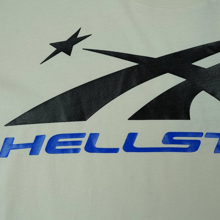Hellstar Gel Sport Logo T-shirt White/Blue - 10
