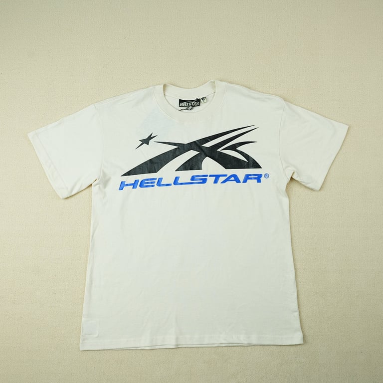 Hellstar Gel Sport Logo T-shirt White/Blue - 4