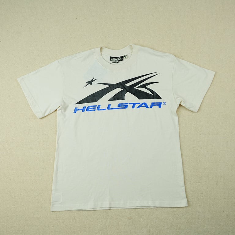Hellstar Gel Sport Logo T-shirt White/Blue - 5