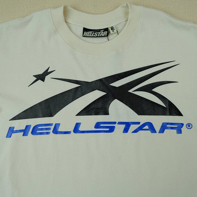 Hellstar Gel Sport Logo T-shirt White/Blue - 8