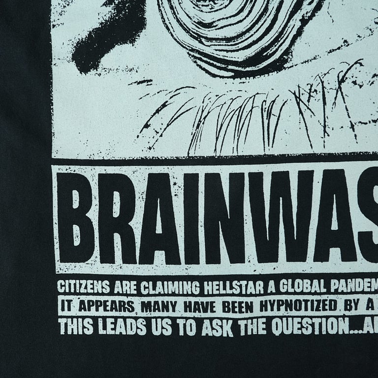 Hellstar Eyeball Brainwashed T-Shirt Black - 14