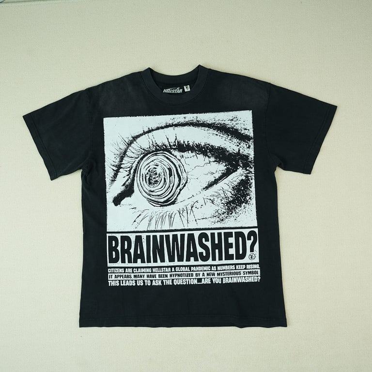 Hellstar Eyeball Brainwashed T-Shirt Black - 7