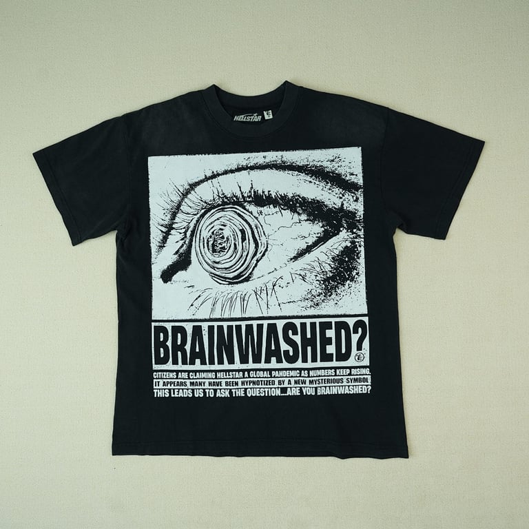 Hellstar Eyeball Brainwashed T-Shirt Black - 8