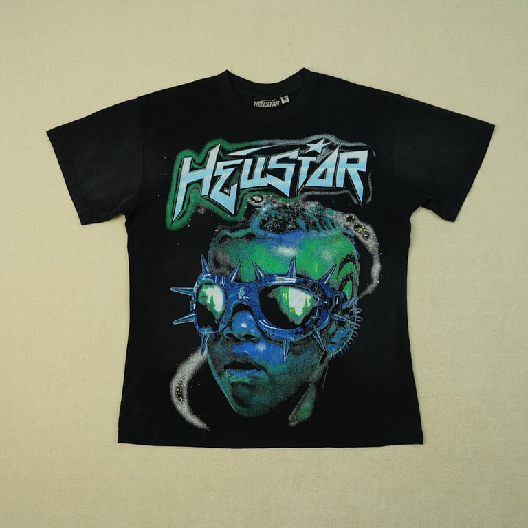 Hellstar The Future T-Shirt Black/Blue - 7