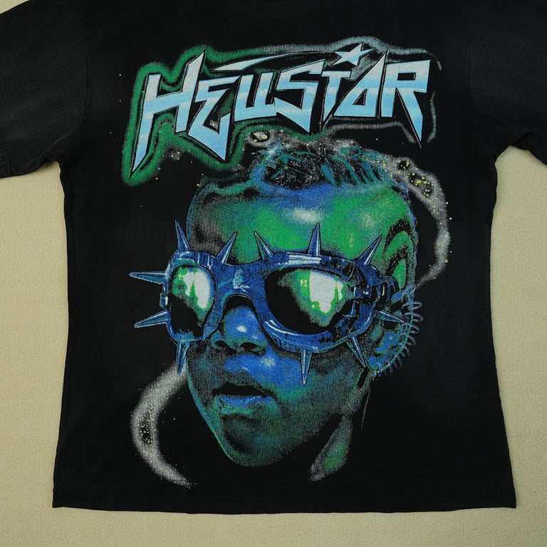 Hellstar The Future T-Shirt Black/Blue - 8