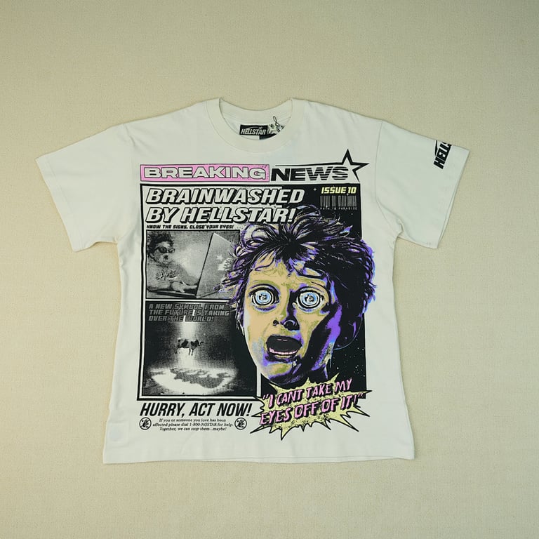 Hellstar Breaking News T-Shirt White - 9