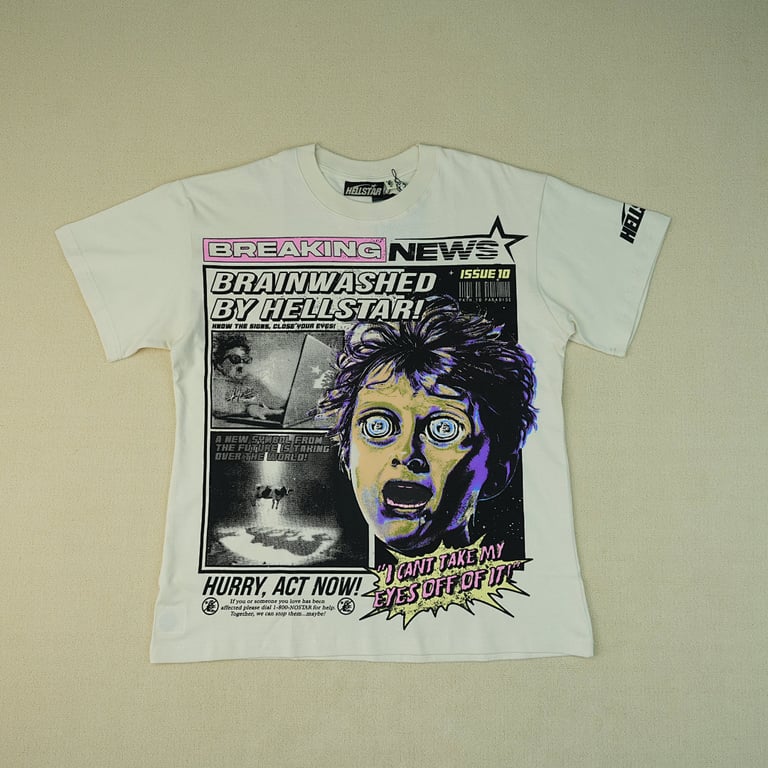 Hellstar Breaking News T-Shirt White - 10