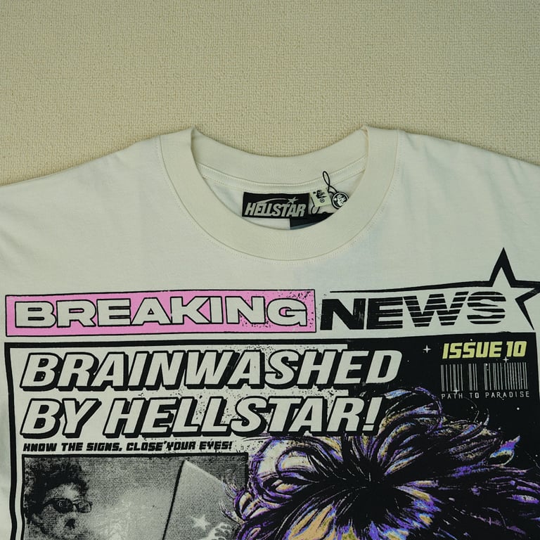 Hellstar Breaking News T-Shirt White - 12