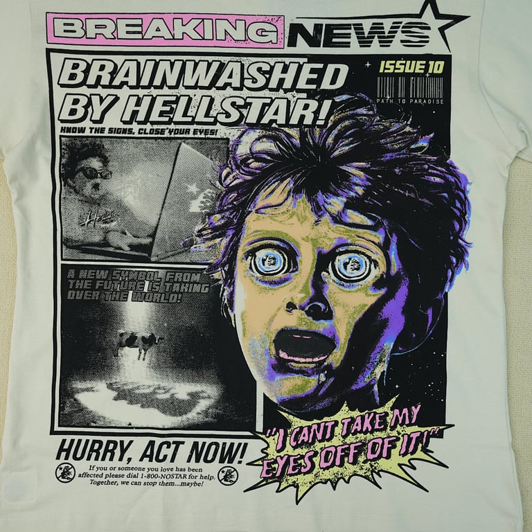 Hellstar Breaking News T-Shirt White - 17