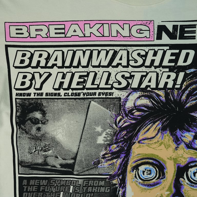 Hellstar Breaking News T-Shirt White - 18