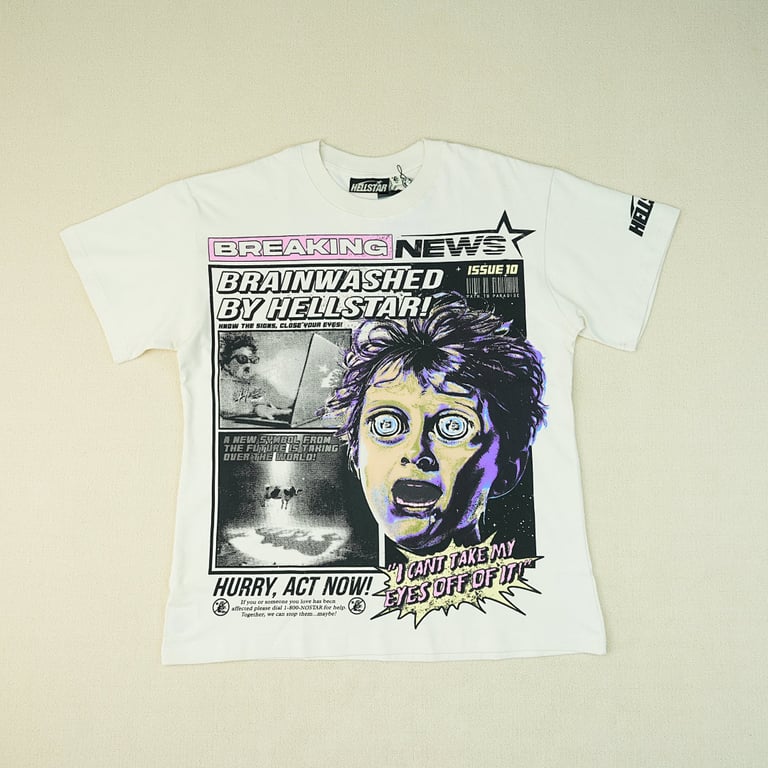 Hellstar Breaking News T-Shirt White - 6
