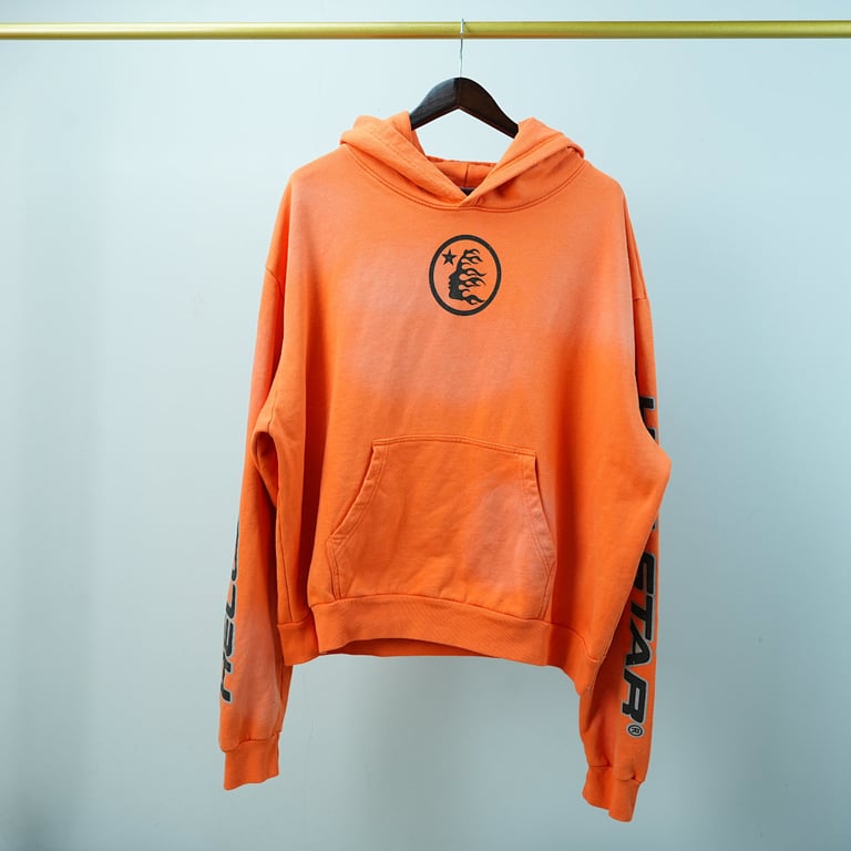 Hellstar Fire Orange Hoodie Orange Dye - 9