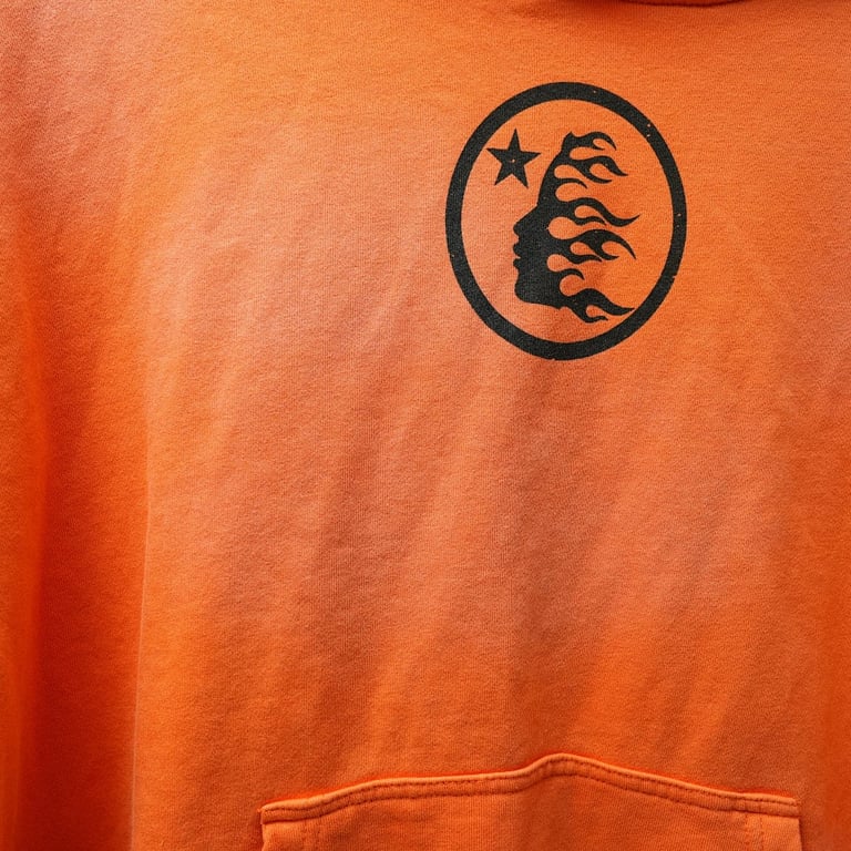 Hellstar Fire Orange Hoodie Orange Dye - 19