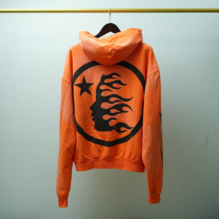 Hellstar Fire Orange Hoodie Orange Dye - 23