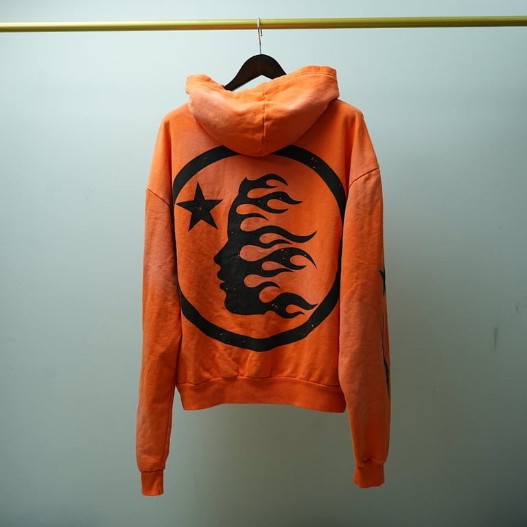 Hellstar Fire Orange Hoodie Orange Dye - 24